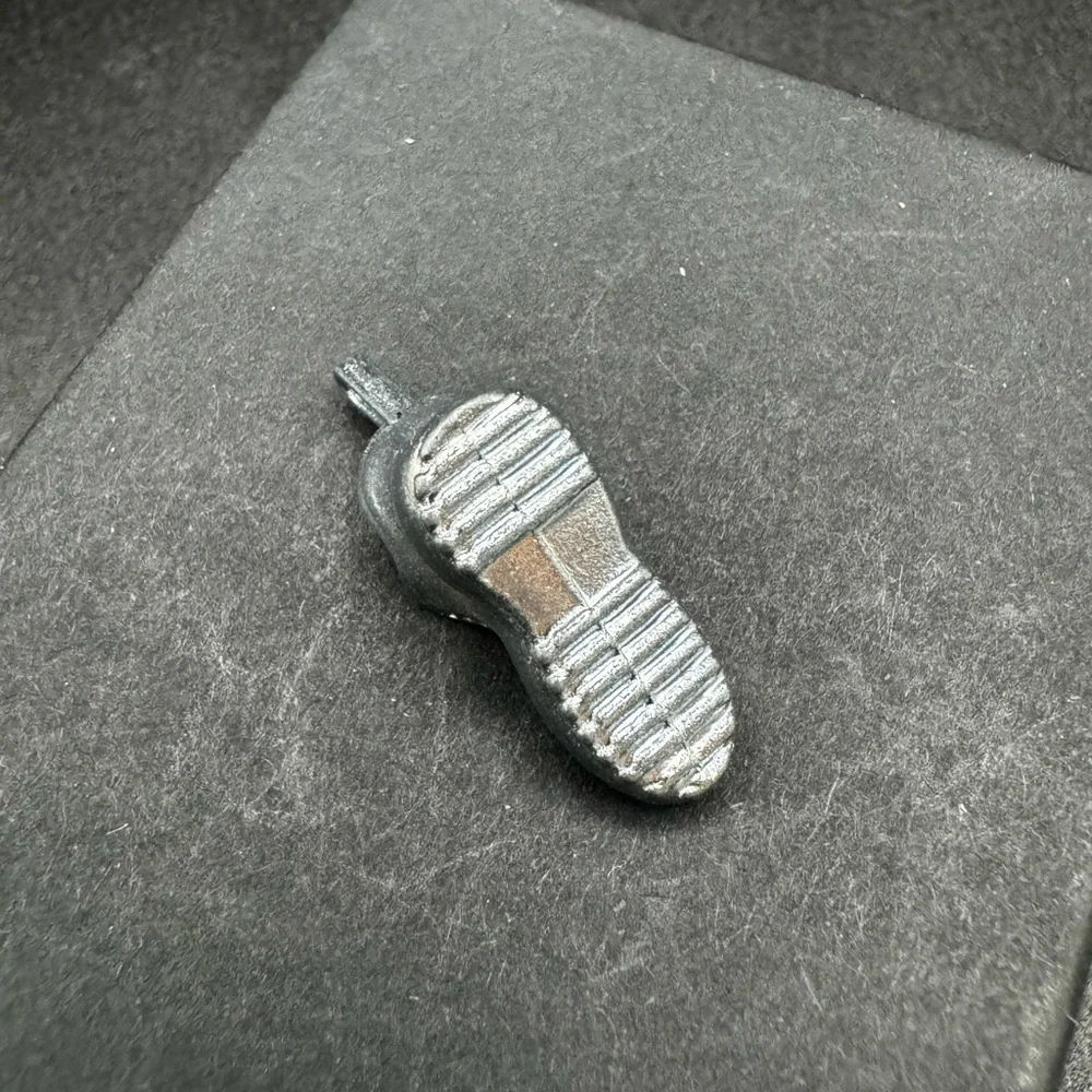 Miniature Monopoly Metallic Silver Shoe